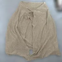 ベージュ系 袖なし　カーディガン