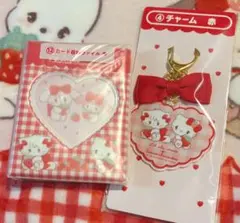 mikko×サンリオ 一番くじ カード収納ファイル赤&チャーム赤 セット