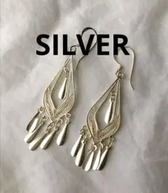 ビンテージ　銀線細工　シルバー　ピアス　SILVER　フリンジ　フィリグリー