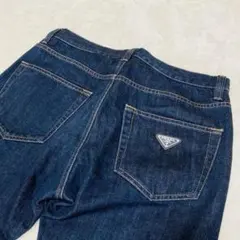 【早い者勝ち】PRADA 23AW トライアングルロゴ デニムパンツGEP362 早い者勝ち】PRADA 23AW トライアングルロゴ デニムパンツGEP362
