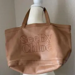 【SEE BY CHLOE】シーバイクロエ ロゴトートバッグ ベージュのサムネイル