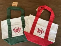 TRADER JOE'￼S ミニキャンバストートバッグ 2個セット