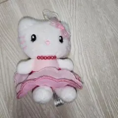 USJハローキティ ぬいぐるみマスコット ドレス付き