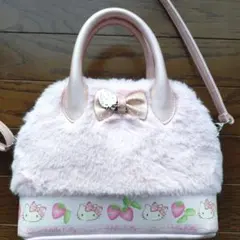 Hello Kitty ファー付きハンドバッグ