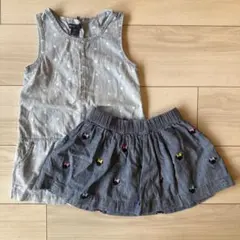 babygap 薄手デニム ベビーワンピース ミニーちゃんスカート95まとめ売りのサムネイル