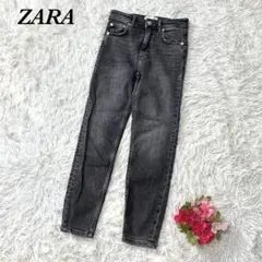 ザラ スキニーデニム EUR34 グレー系 ストレッチ ウォッシュ加工 シンプルのサムネイル