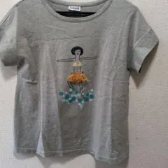 ホコモモラ☆グレー 半袖Tシャツ イラスト付きのサムネイル
