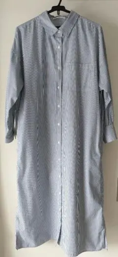 ストライプ シャツワンピース レディース　フリーサイズ