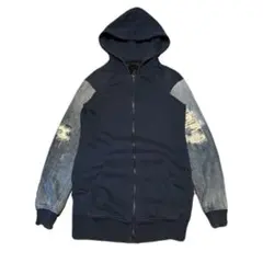 00s archive DIESEL ジップパーカー デニム切り返し お兄系