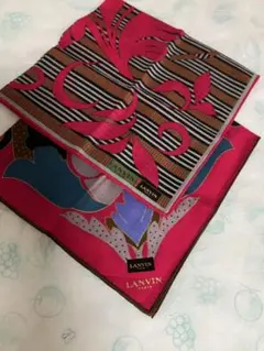 LANVIN ランバン ハンカチ 2枚セット ピンク系のサムネイル