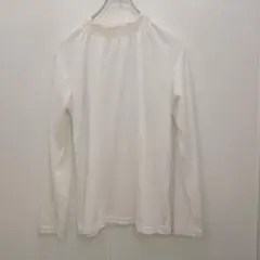 CINEMA CLUB フリル付き長袖Tシャツ ホワイト