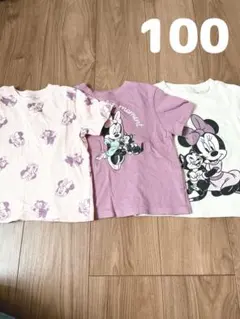 H&M ミニーマウス Tシャツ トップス3枚 《100》