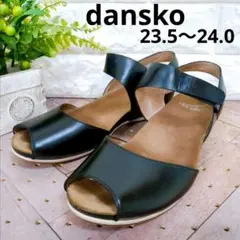 美品　dansko　ダンスコ　クロスストラップサンダル　レザー　ウエッジソール