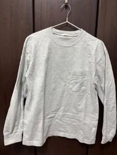 GU グレー 長袖カットソー ポケット付き
