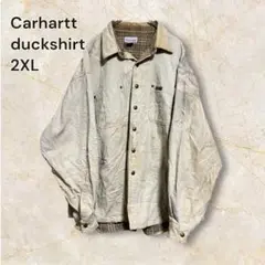 90s Carhartt ダックシャツ グランジ鬼フェード オーバーサイズ