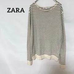 ♦︎ZARA ザラ　ストライプ 長袖　S ニット　トップス