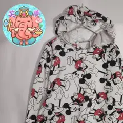 パーカー 総柄 キャラクター Lサイズ ミッキー