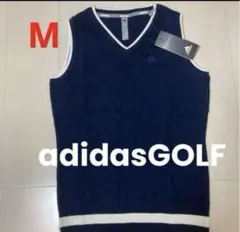 adidasGOLF アディダスゴルフ　レディース ニットベスト　ネイビー　M