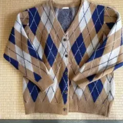 GU アーガイル柄カーディガン　メンズМサイズ