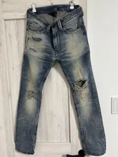 DIESEL THAVAR スリムスキニーデニム ダークブルー