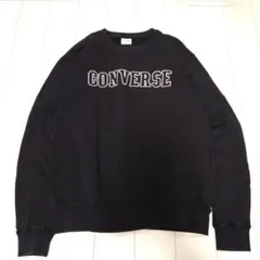 CONVERSE ロゴ入り裏毛スウェット Mサイズ ダークグレー