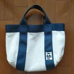 CHUMS キャンバストートバッグ アイボリー/ネイビー