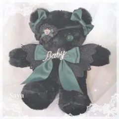 ♡ 眼帯 テディベア ポシェット green ♡