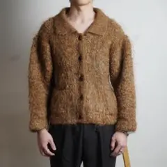 NICOLE ループヤーンファーカーディガン ブラウン/UW144