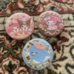 Sanrio 刺繍間バッチ　　3点セット