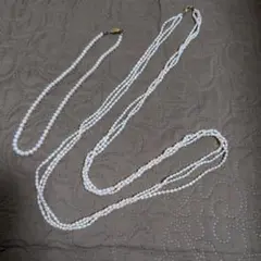 に*☆様 パール三連ネックレス 金色留め具２本セット