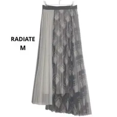 【美品✨】ヤマダヤ/ラディエイト　プリーツスカート ロング丈　アシンメトリー　M
