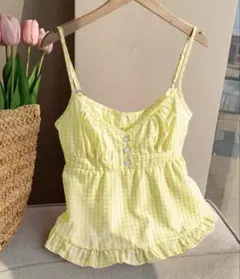 ギンガムチェックキャミソール