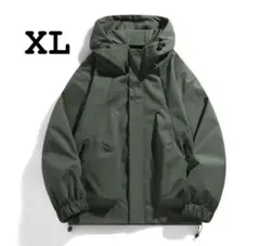 マウンテンパーカー 軽量 撥水 メンズ ジャケット カーキXL