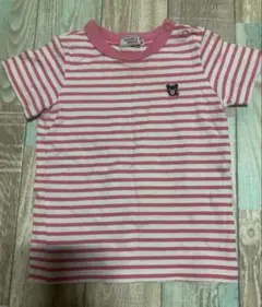 ミキハウス ボーダーTシャツ ピンク 90cm