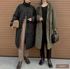 Re:EDIT 2WAYリバーシブルキルティングモッズコート ロング