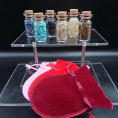 パワーストーン天然さざれ石 小瓶6本セット(小袋付き)