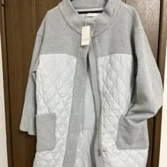 CORDIER グレー キルティング ロングコート