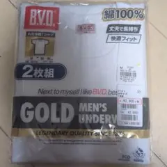 新品　BVD GOLD　丸首半袖Tシャツ M インナーシャツ 肌着 2枚セット