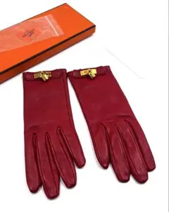HERMES エルメス ケリー レッド レディースグローブ Sサイズのサムネイル