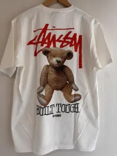 Stussy テディベア Tシャツ Mサイズ ホワイト