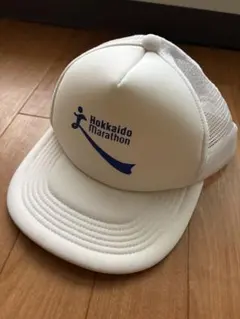 北海道マラソン ボランティアキャップ 帽子 ホワイト