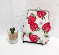 ハンドメイド【383A】10cmがま口ポーチ タバコケース他