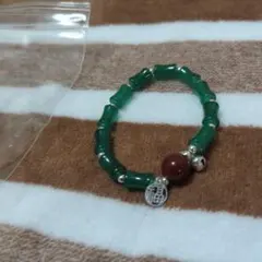 緑色バンブースタイルブレスレット