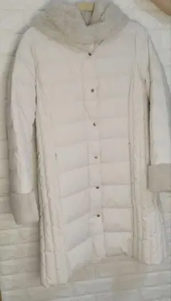 ホワイトロングダウンジャケットМ