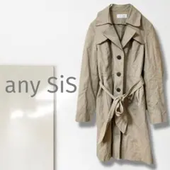 g3【エニィスィス】トレンチコート/美品 人気 定番 羽織り ビジネス ベージュ