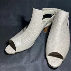 アンド・ステディ andsteady オープントゥサンダル　23cm ベージュ