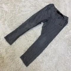 【BREEZE】キッズ 140グレー ヘリンボーンパンツ ウエストベルト 男の子