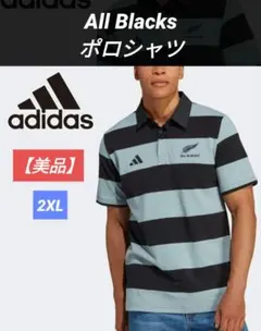 【美品】adidas All Blacks ポロシャツ　2XLのサムネイル