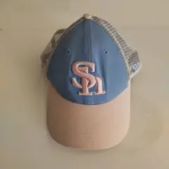 水色 ピンク メッシュキャップ