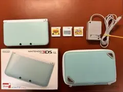 3DS LL(MINT ✖️WHITE) /ゲーム3本/充電器/ケース